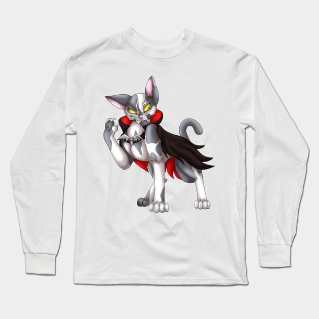 VampiCat: Grey Bicolor Long Sleeve T-Shirt by spyroid101